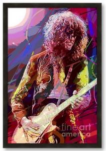 Thank you to an Art Collector fromSilver City NC  for buying a framed print of Jimmy Page Les Paul Gibson